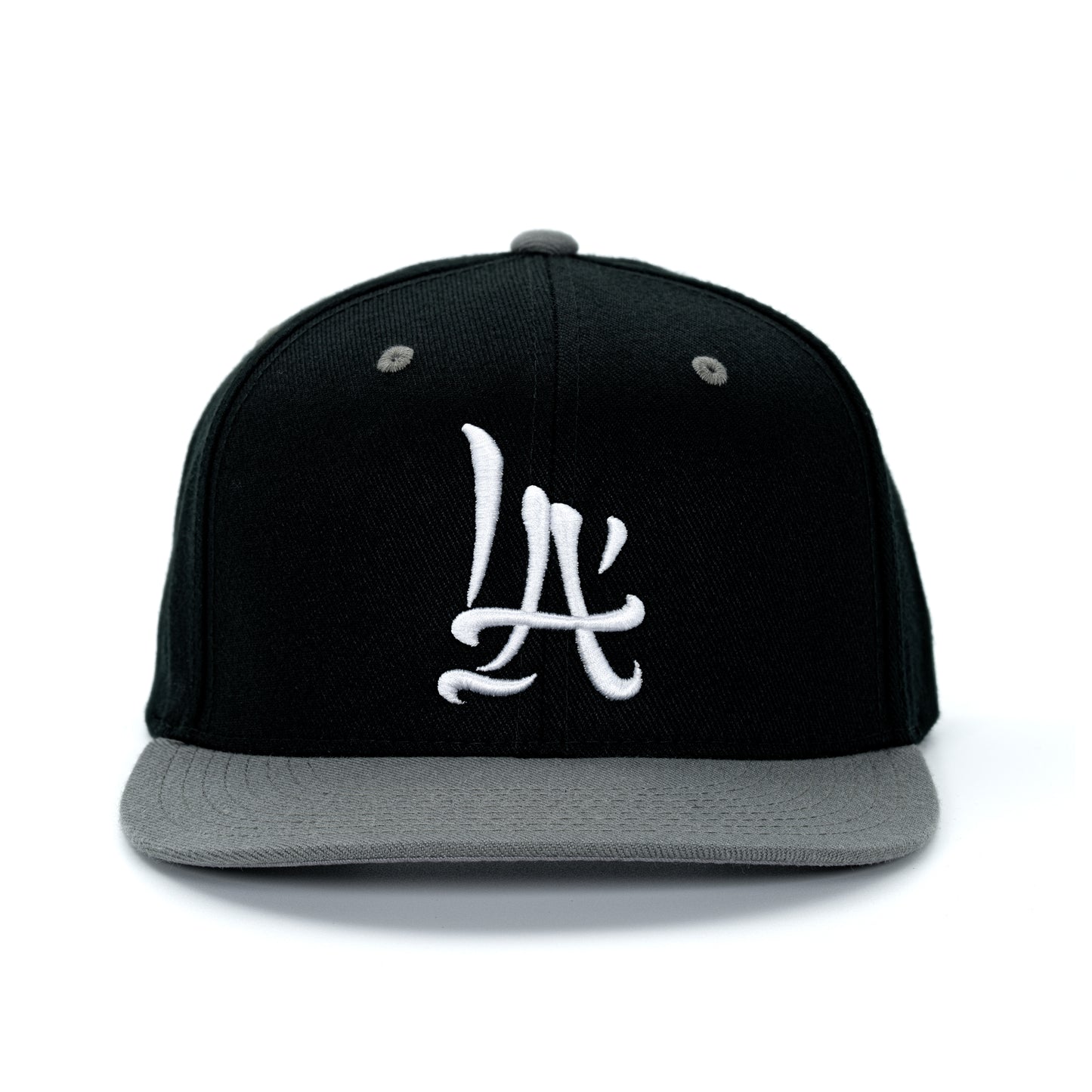 LA Brush Calligraphy Hat in Black/Grey