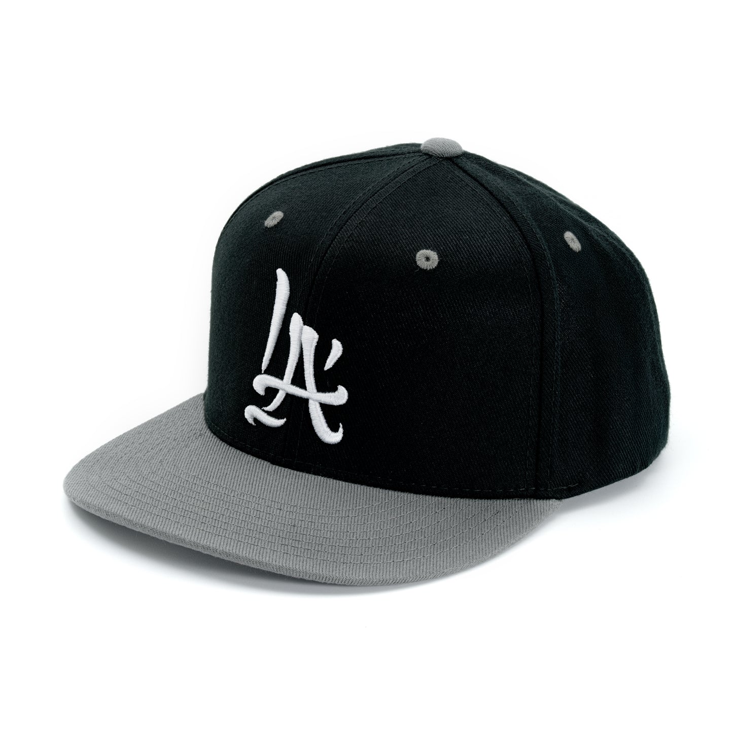 LA Brush Calligraphy Hat in Black/Grey