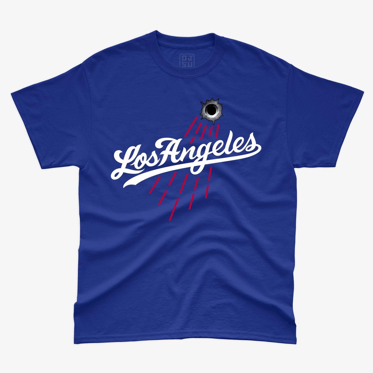 Los Angeles Baseball Script Bullet Short Sleeve T-Shirt Royal