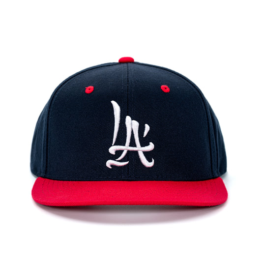 LA Brush Calligraphy Hat in Red/Navy